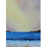 Stan Rosenthal Whitsands Beach Oil on canvas Signed and label verso 121 x 90cm