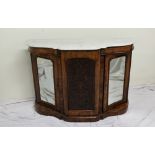 A Victorian walnut credenza,