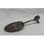 A continental white metal spoon,