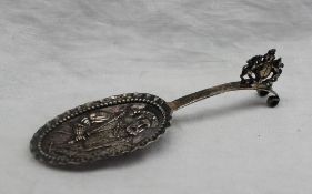 A continental white metal spoon,