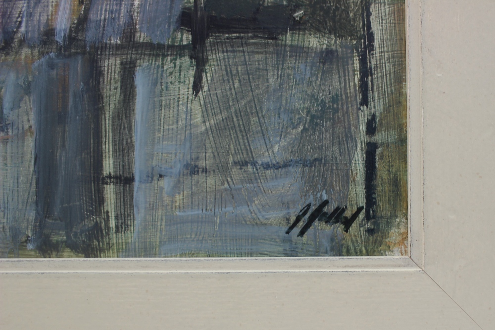 John Goddard (1924-2008) Penarth Front Acrylics on board Label verso 44.5 x 59. - Image 3 of 4