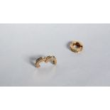 A pair of 18ct yellow gold and diamond removable roundels set with eight 0.