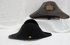 A 19th century Royal Navy bicorn hat, with button by Gould & Son,