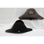 A 19th century Royal Navy bicorn hat, with button by Gould & Son,