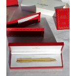 A Must de Cartier yellow metal ballpoint pen, No.