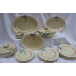 A Clarice Cliff Nosegay pattern part dinner service,