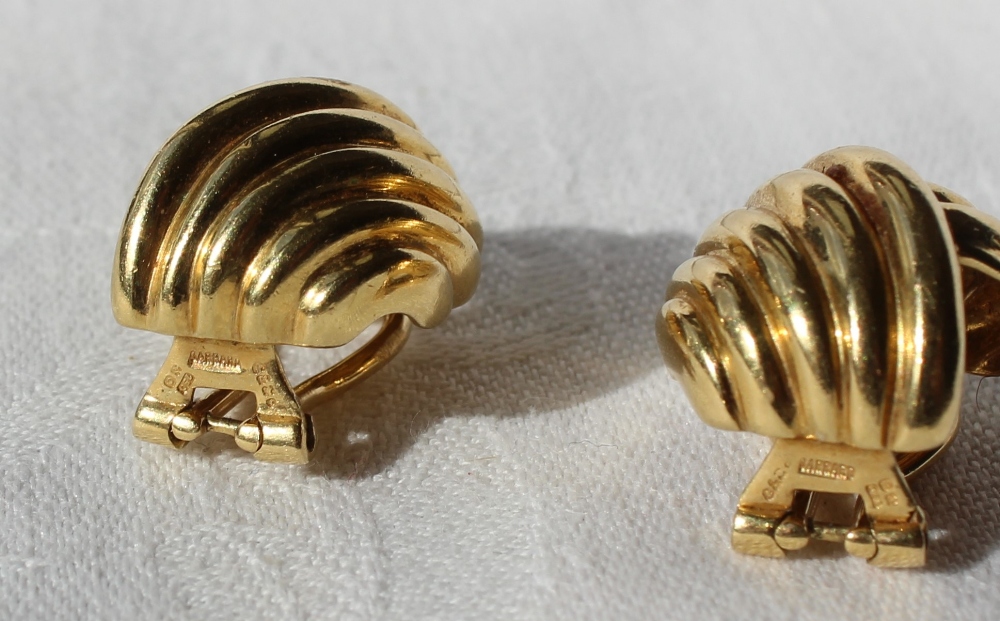 A pair of 18ct yellow gold Garrard knot clip on earrings approximately 13 grams - Image 5 of 5