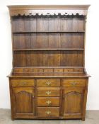 An 18th century style North Wales oak dresser,