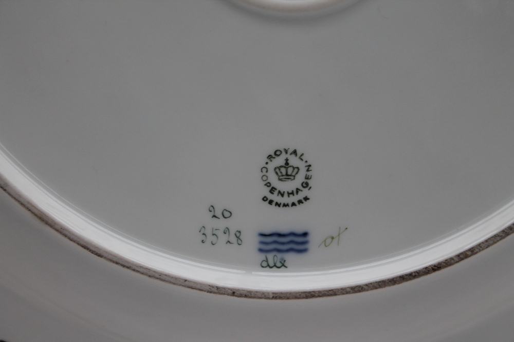 A Royal Copenhagen 'Flora Danica' plate with a pierced rim, - Image 4 of 4