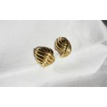 A pair of 18ct yellow gold Garrard knot clip on earrings approximately 13 grams