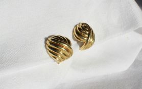 A pair of 18ct yellow gold Garrard knot clip on earrings approximately 13 grams