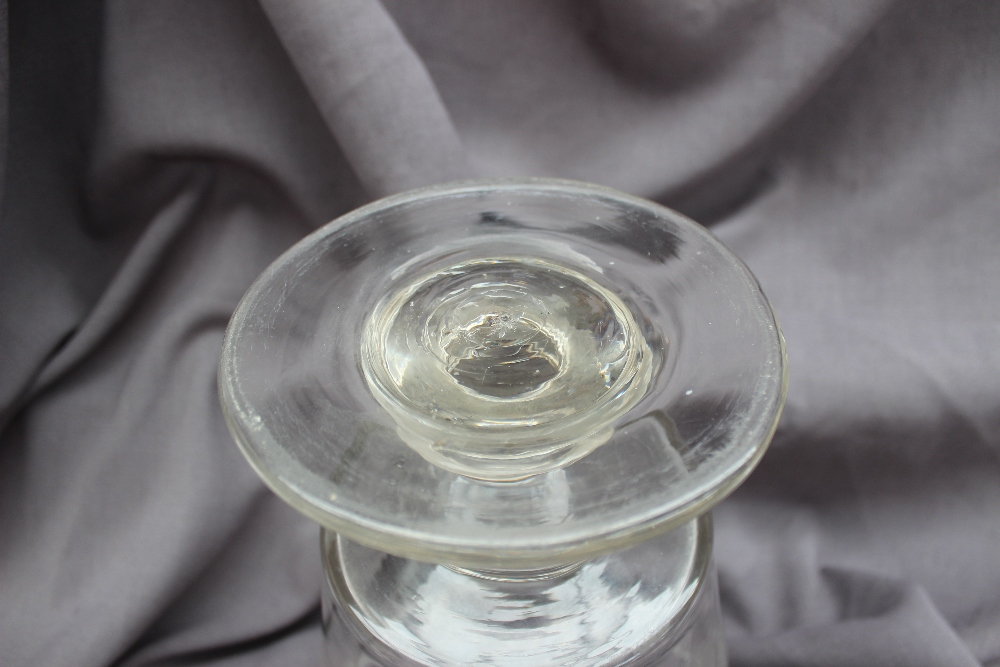 A 19th century oversize drinking glass, the flared bowl engraved with vine leaves and hops, - Image 5 of 5