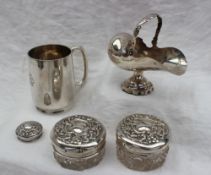 A late Victorian silver christening mug, Birmingham,