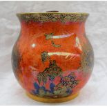 A Carltonware style tobacco jar and cover,