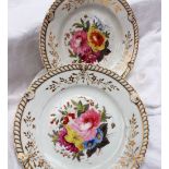 A pair of Chamberlain Worcester pottery plates,