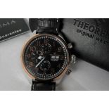 A Gentleman's Theorema Automatic wristwatch the black dial with day and date at 3,