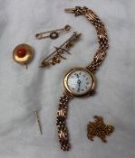 A 9ct gold Lady's wristwatch,