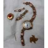 A 9ct gold Lady's wristwatch,
