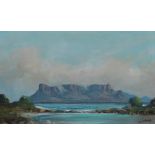 J L Foure Table Mountain, Cape Town, South Africa Oil on board Signed 24 x 39.