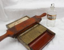 A Victorian Chemist's mahogany and brass mounted pill making slab by Maw Son & Thompson of London,