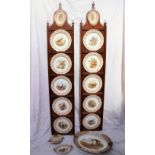 A Royal Worcester Vitreous pottery part Game bird part dessert set, Rd.No.