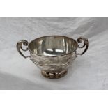 An Edward VII silver twin handled bowl,
