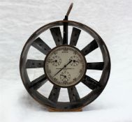 A John Davis & Son (Derby) Ltd, anemometer, with a silvered dial with three subsidiary dials, 13.