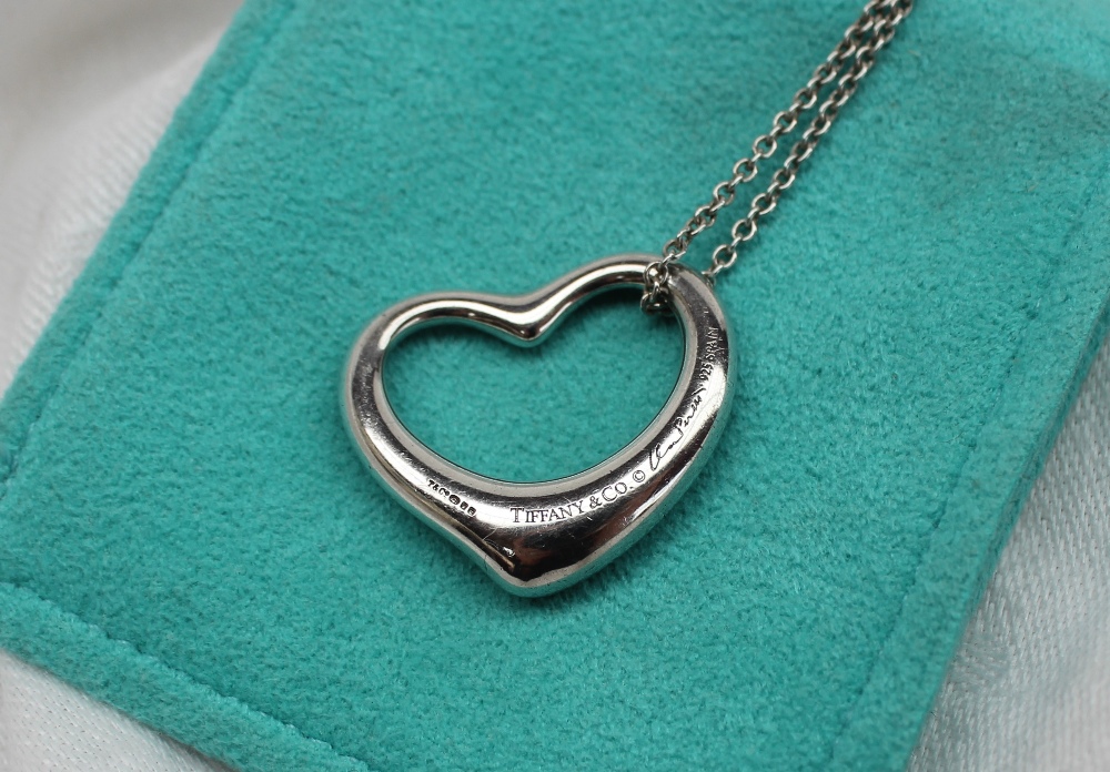 ***WITHDRAWN***A Elsa Peretti for Tiffany silver heart shaped pendant, - Image 2 of 4