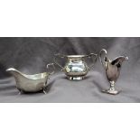 A George V silver twin handled sugar basin, London, 1939,