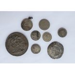 A Charles I silver shilling, edges clipped,