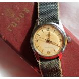 A mid size Gentleman's Tudor Oyster Royal wristwatch, the 31mm case with a stippled dial,
