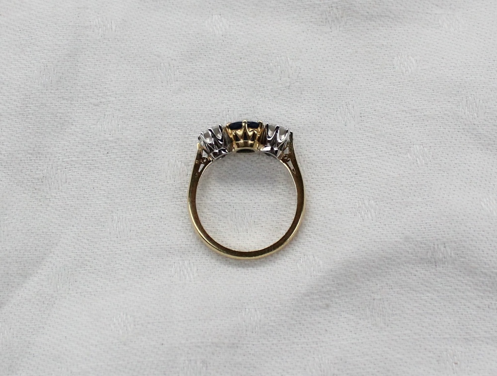 A sapphire and diamond ring, - Image 5 of 5