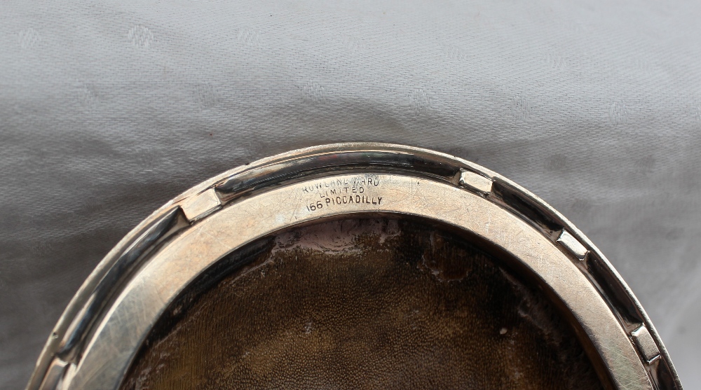 A Rowland Ward electroplated mounted horse's hoof, the circular hinged cover inscribed "Marauder", - Image 6 of 6