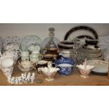 A Royal Stafford floral decorated part tea service together with other part tea and dinner sets,