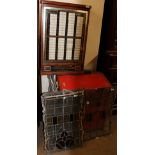 A collection of leaded glass panels together with a jukebox