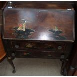 A Chinoiserie decorated bureau