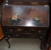 A Chinoiserie decorated bureau