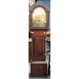 A 19th century longcase clock, with a brass dial D Harris,