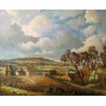 John Edwards Landscape scene Oil on board Signed