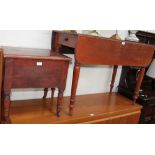 A Victorian mahogany Pembroke table together with a commode