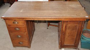 A 20th century oak desk