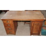 A 20th century oak desk