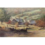 R Kenneth Kernick Somerset landscape Acrylics Signed Together with another by the same hand