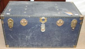 A large trunk with brass studs