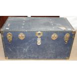 A large trunk with brass studs