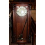 A Vienna regulator type wall clock,