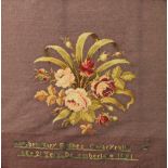A late 19th century floral woodwork together with a collection of watercolours,