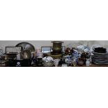 Assorted electroplated wares including entree dishes and covers, cased flatwares, loose flatwares,