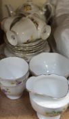 A Royal Albert bone china floral decorated part tea service