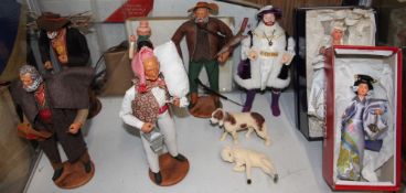 A collection of models including Henry VIII, Geisha,